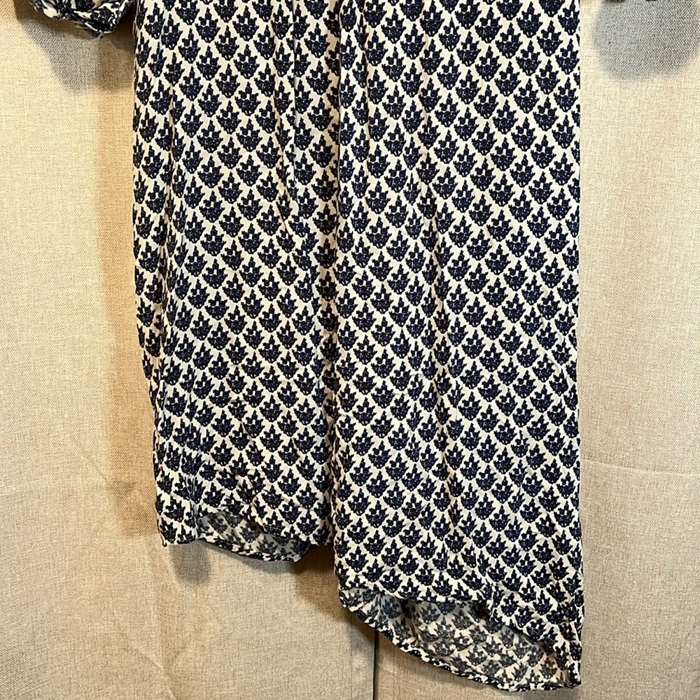 Mint Velvet Blue Twist Front Asymmetric Shirt Dress Size 4 (UK 8) - Picture 9 of 11